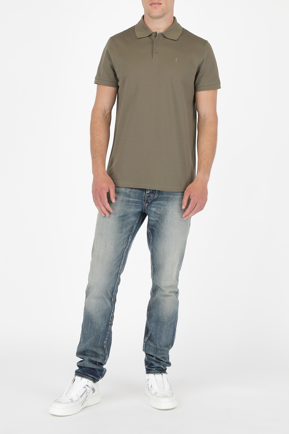 Skinny Medium Waist Jeans In Light Blue SAINT LAURENT